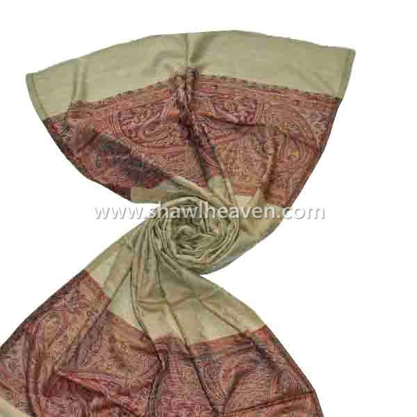 Beige lightweight wool pashmina shawl wrap